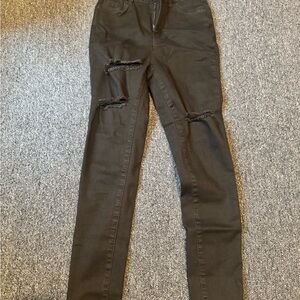 Refuge Black Distressed Skinny Jeans